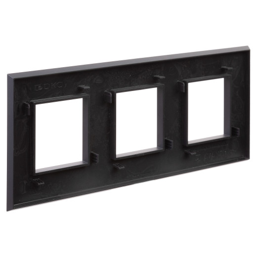 Рамка 3 поста (6 мод.), Avanti, черный матовый