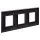 Рамка 3 поста (6 мод.), Avanti, черный матовый