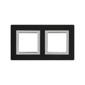 DKC Avanti Рамка из алюминия, черная, 2 поста (4 мод.)