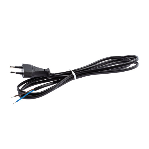 Шнур для бра ЭРА  UX-ШВВП-1,8m-B 1,8 м ШВВП 2x0,5мм2 черный