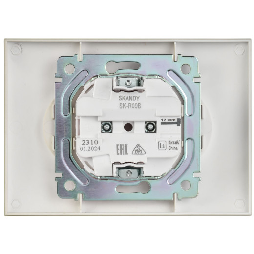 SKANDY Роз. 2-я без з/к с з/ш 10А сб. SK-R09B беж. IEK