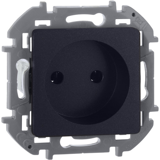 Розетка без заземления - Legrand/Daccord Inspiria - без шторок 16А 250В винтовые зажимы - антрацит