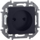 Розетка без заземления - Legrand/Daccord Inspiria - без шторок 16А 250В винтовые зажимы - антрацит