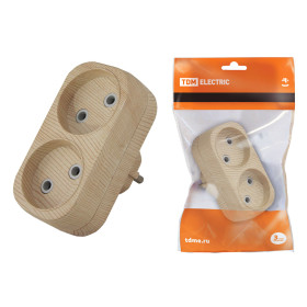 TDM Блок на 2 гнезда 2П б/з плоский 6А 250B 