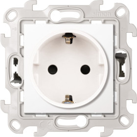 Simon 24 Белая Розетка 2К+3 с защитными шторками Push&Go