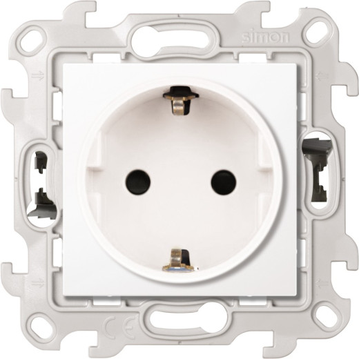 Розетка 2К+3 с защитными шторками Push&Go , белый