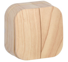 IEK GLORY ВС20-2-0-ХС Выключ. 2-кл. о/у 10А GLORY сосна