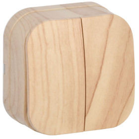 IEK GLORY ВС20-2-0-ХС Выключ. 2-кл. о/у 10А GLORY сосна