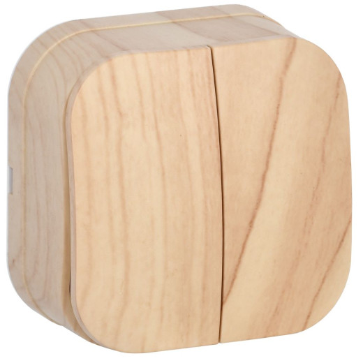 GLORY Выключ. 2-кл. о/у 10А ВС20-2-0-ХС сосна IEK