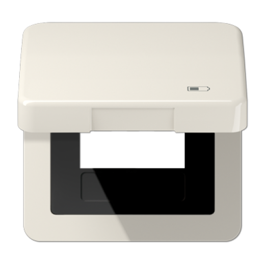 Рамка с подпружиненной крышкой для USB-механизмов, с центральной платой