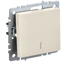 IEK BRITE BASE Бежевый Выключ. 1-к с инд 10А ВС10-1-1-БрКр
