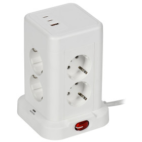 DOMINIC Удлинитель У08K 1,5м 3х1мм2 USB A+C 20Вт бел IEK