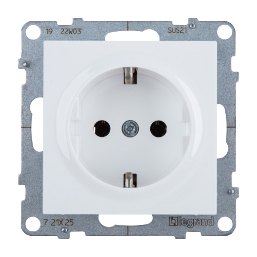 SUNO. Силовая розетка 2К+З 16А 250В.Винтовые зажимы. Цвет 