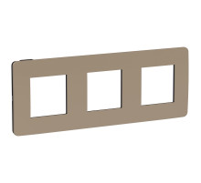 Schneider Electric Unica Studio Песочная/Антрацит Рамка 3-ная