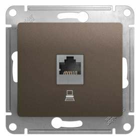 Systeme Electric Glossa Шоколад Мех Розетка компьютерная RJ45 кат.5E