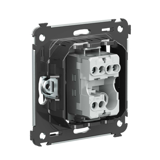 Переключатель одноклавишный в стену, Avanti, черный матовый