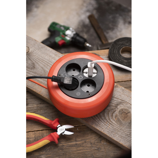 Удлинитель-рулетка 4*5 м без заземления ПВС 2*0,75 10А/2,3кВт PROxima EKF