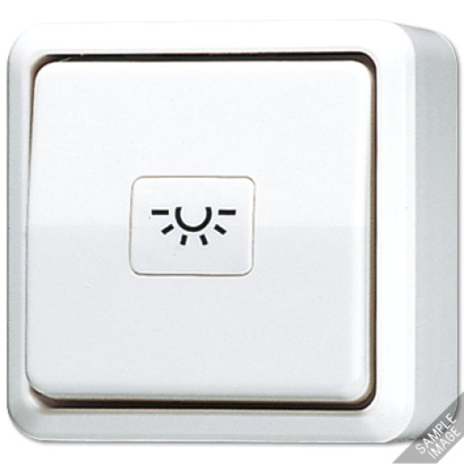 Кнопка для накладного монтажа без фиксации, однополюсная с НО контактом, слоновая кость