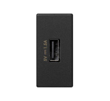 Simon Графит Зарядное устройство USB, К45, узкий модуль, 5 В, 1,5 А