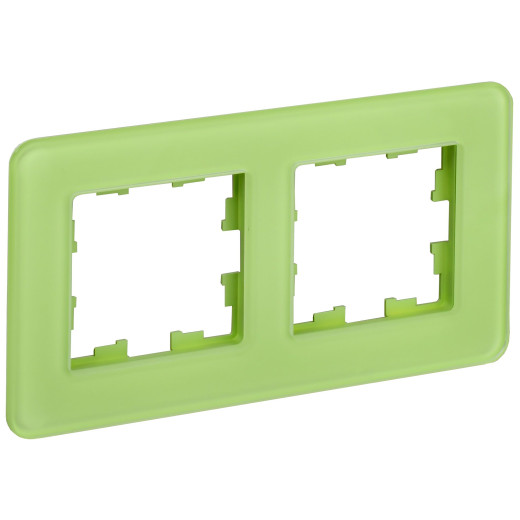 BRITE Рамка 2-мест. РУ-2-2-Бр стекло эко грин RE IEK