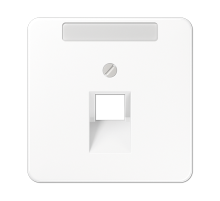 JUNG CD 500/CD plus Белая Накладка 1-ой наклонной ТЛФ/комп розетки с полем для надписи