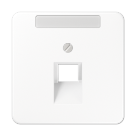 JUNG CD 500/CD plus Белая Накладка 1-ой наклонной ТЛФ/комп розетки с полем для надписи