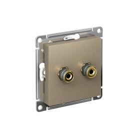 Systeme Electric AtlasDesign Шампань Аудиорозетка двухместная