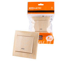 TDM Выключатель 1 кл. с подсветкой 10А сосна 