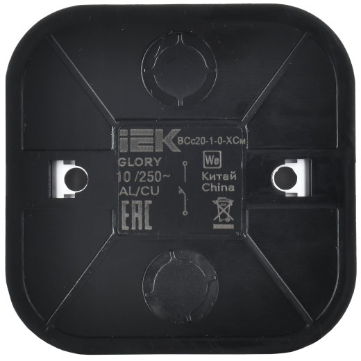 GLORY Выключ. 1-кл. самов о/у 10А ВСс20-1-0-ХСм сталь м. IEK