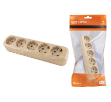 TDM Колодка розеточная 5 гнезд 2П+3 16А 250В 