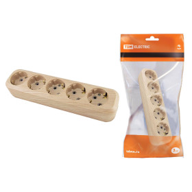 TDM Колодка розеточная 5 гнезд 2П+3 16А 250В 