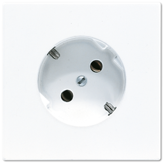 Штепсельная розетка SCHUKO 16A, 250V~ с поворотом на 45°, белая