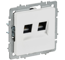 IEK BRITE Роз. комп. 2-ая RJ45 кат.6 РК11-2-БрАБ а/б