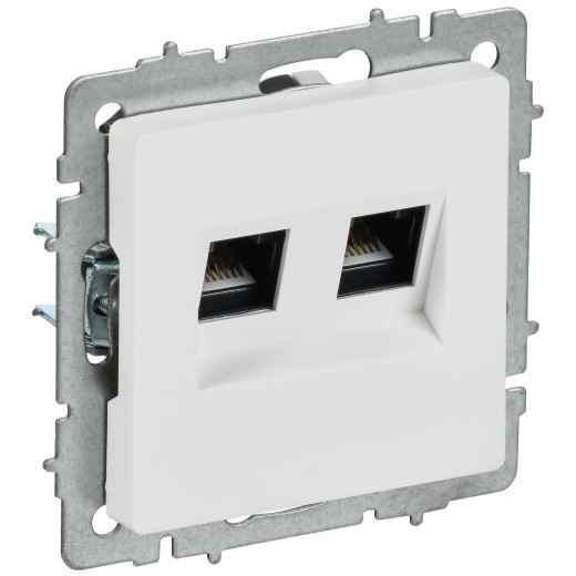 BRITE Роз. комп. 2-ая RJ45 кат.6 РК11-2-БрАБ а/б IEK