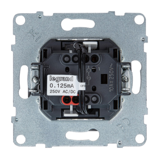 SUNO. Выключатель 10АХ 250В с подсветкой/индикацией. Безвинтовые зажимы. Цвет 