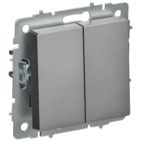 IEK BRITE Сталь Выключ. 2-кл. перекр. 10А ВС10-2-3-БрС