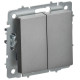BRITE Выключ. 2-кл. перекр. 10А ВС10-2-3-БрС сталь IEK