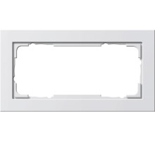 Gira E2 Белый матовый Рамка 2-ая без перегородки