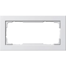 Gira E2 Белый матовый Рамка 2-ая без перегородки