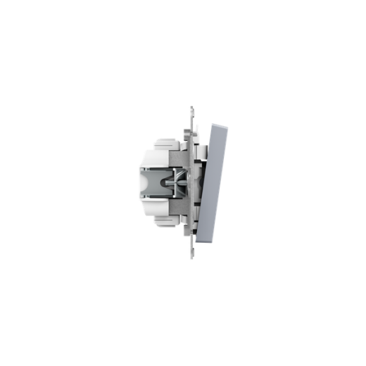 Механизм выключателя, двухклавишный, проходной, алюминий Эпика EKF