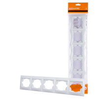 TDM Рамка 5-ти постовая горизонтальная белая 