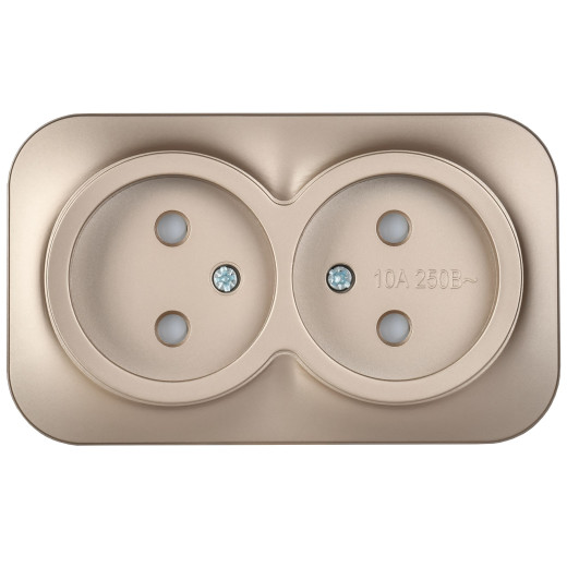 GLORY Роз. 2-я без з/к с з/ш о/у 10А РСш22-2-ХШм шам. м. IEK