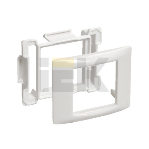 PRIMER Рамка и суппорт универс. на 2 модуля белый IEK