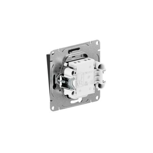 Механизм выключателя, двухклавишный, с подсветкой, чёрный Эпика EKF