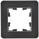 BRITE Рамка 1-мест. РУ-1-1-Бр металл черн. RE IEK