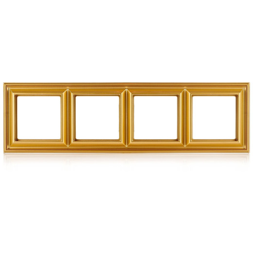 Рамка 4-поста, термопласт, золото, Eco Deco
