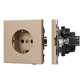 Arlight Механизм электрической розетки SCT-TENDO-MEU1-PL-GD (230V, 16A) (-)