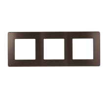 ЭРА Рамка для розеток и выключателей Серия 12 12-5103-13 на 3 поста, Сатин, бронза