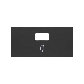Simon 100 Черный матовый Накладка розетки USB