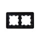 BRITE Рамка 2-мест. РУ-2-1-Бр металл черн. RE AL IEK